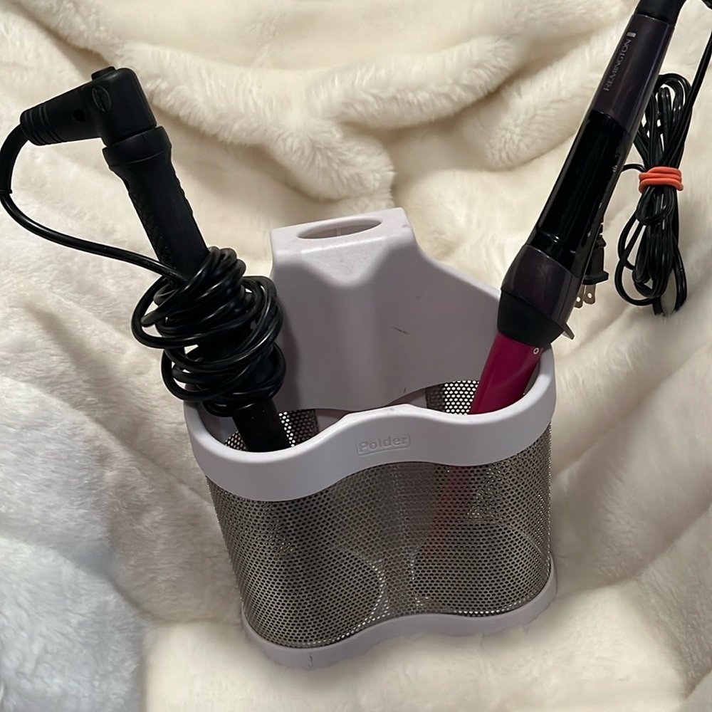 2 🩶🤍 POLDER TOOL HOLDERS WITH SILVER MESH TO SEE THROUGH 🩶🤍 GREAT HAIR STUFF